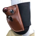 Leather Derringer Ankle Holster Accommodates North American Arms .22 LR Revolver Derringer Holster| Concealed Carry Leather Ankle Holster for NAA .22 Long Rifle Revolver Derringer