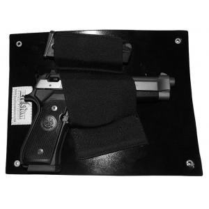 Under The Desk Holster  - Bedside or Wall Mounted Concealed Gun Holster w/ Magazine Pouch