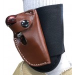 Leather Derringer Ankle Holster Accommodates North American Arms .22 LR Revolver Derringer Holster| Concealed Carry Leather Ankle Holster for NAA .22 Long Rifle Revolver Derringer